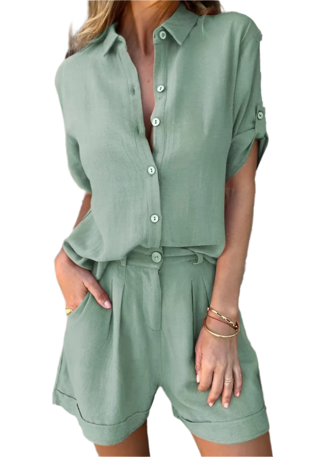 Chiara – Løstsiddende Sæt med Bluse og Bukser til Kvinder