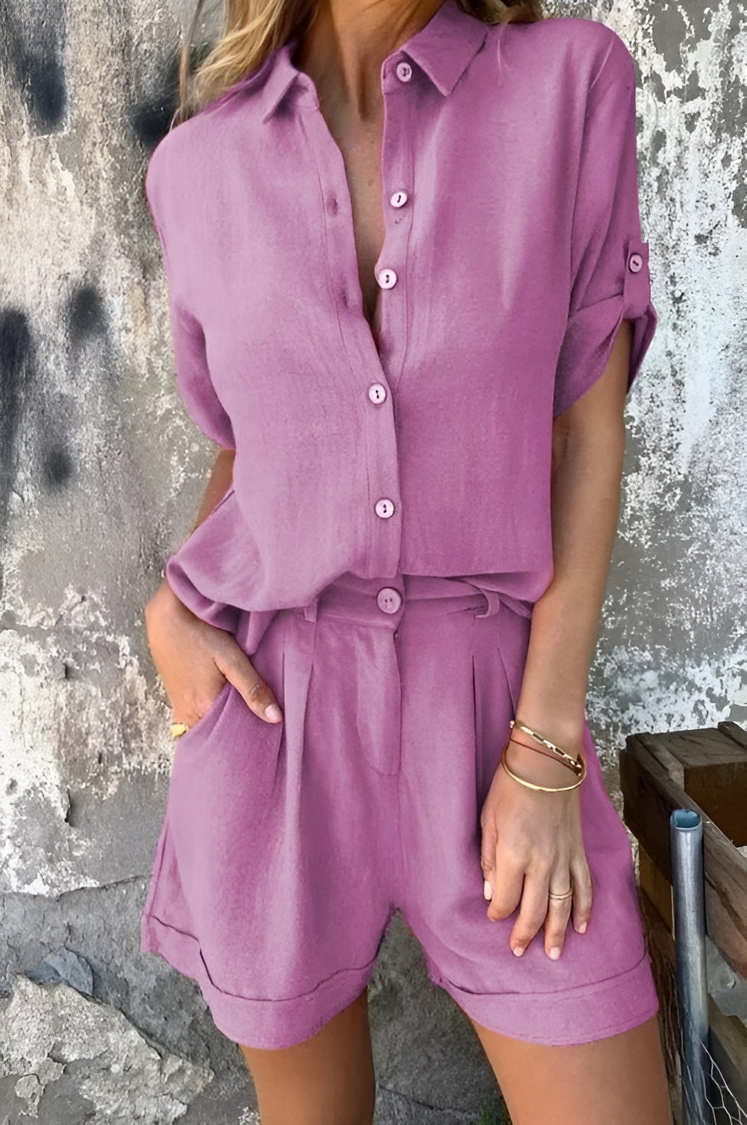 Chiara – Løstsiddende Sæt med Bluse og Bukser til Kvinder