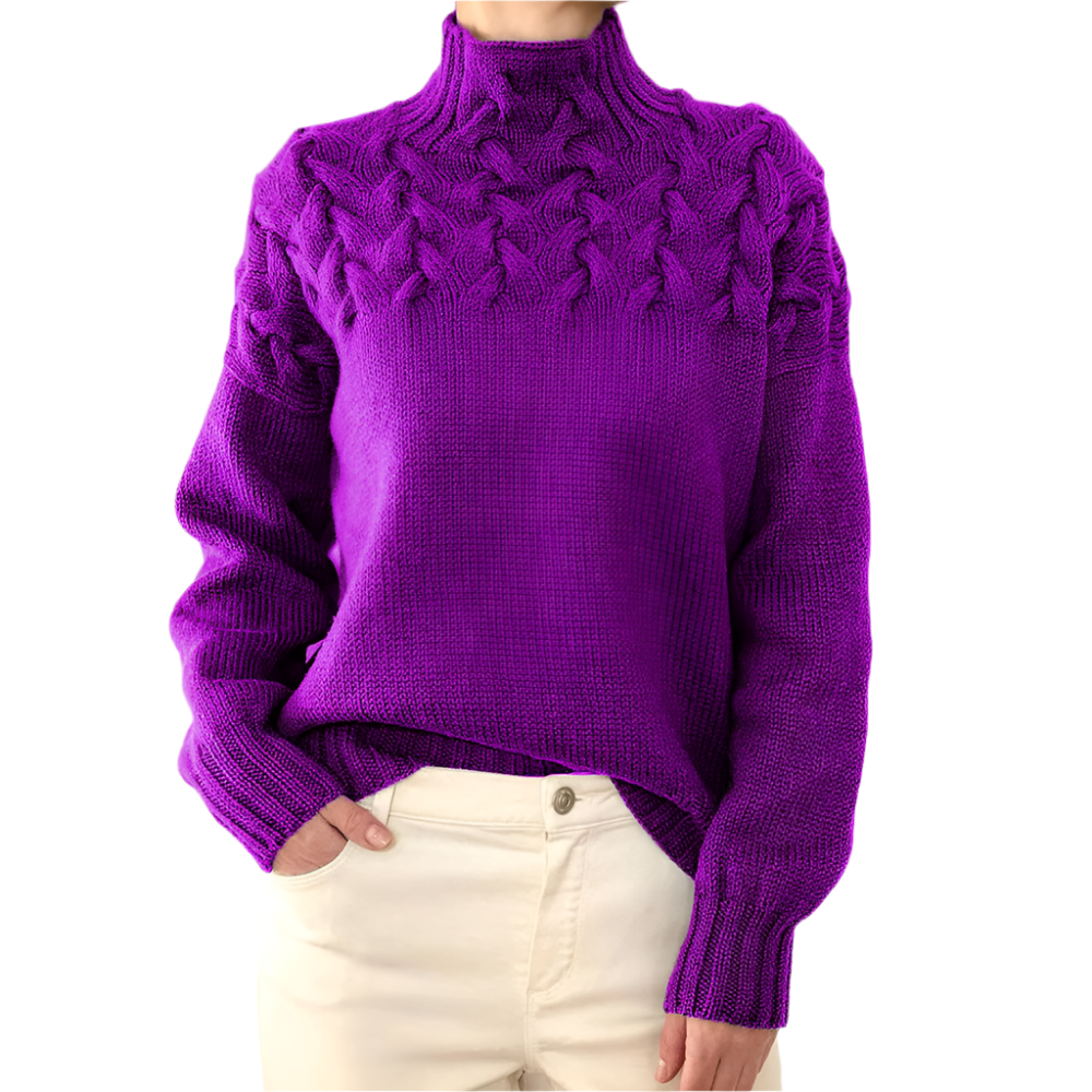 Elena – Varm Strikket Dame Rullekrave