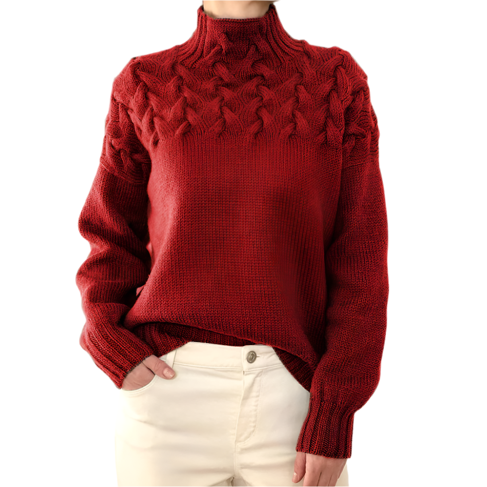 Elena – Varm Strikket Dame Rullekrave