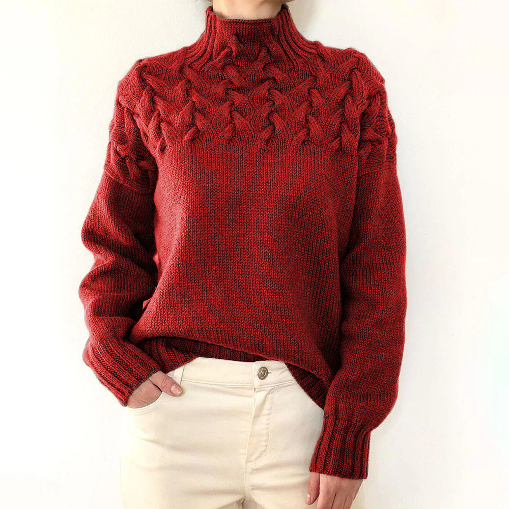 Elena – Varm Strikket Dame Rullekrave