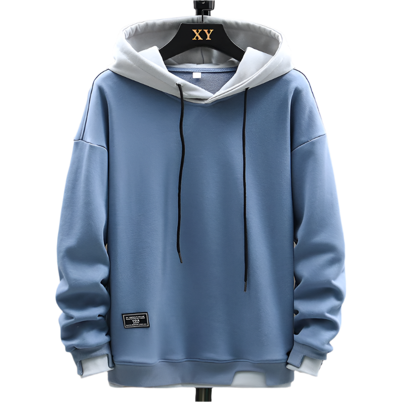 Lorenzo – Tofarvet Herre Hoodie i Bomuld