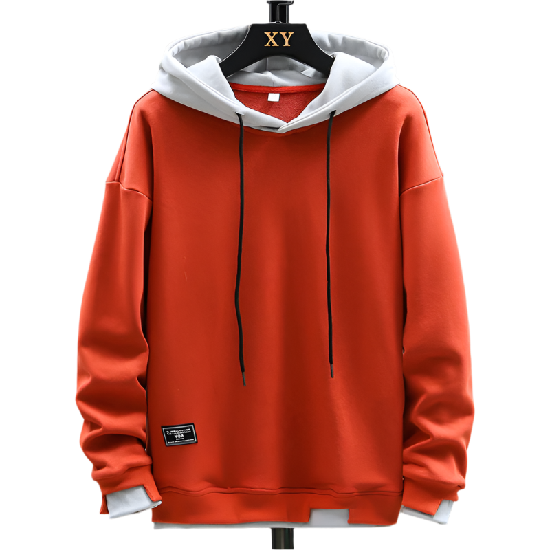 Lorenzo – Tofarvet Herre Hoodie i Bomuld