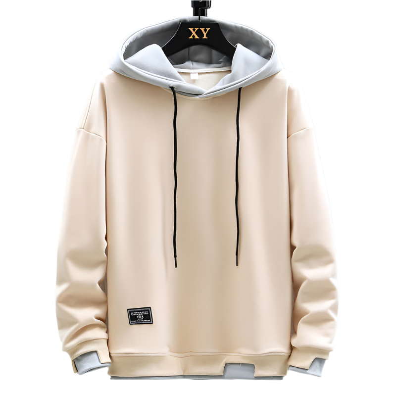 Lorenzo – Tofarvet Herre Hoodie i Bomuld