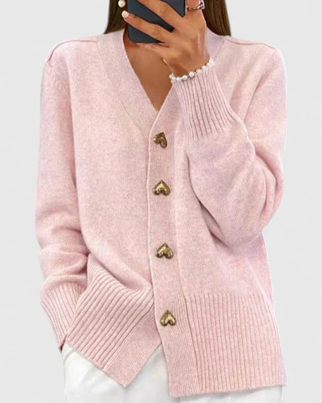 Amina – Elegant Cozy Strikjakke til kvinder