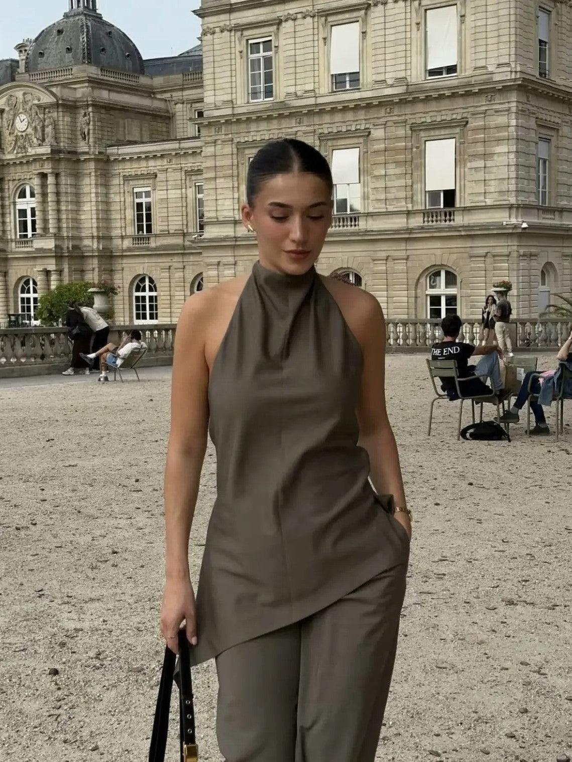 ElenaMoretti Halter Neck Todelt Sæt Til Kvinder