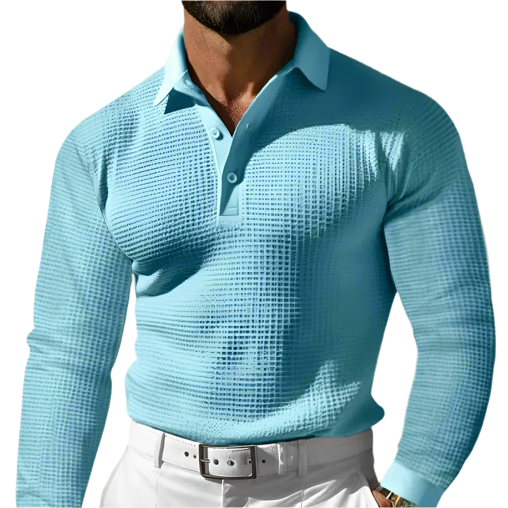 Lorenzo - Strikket sweater-polo til mænd