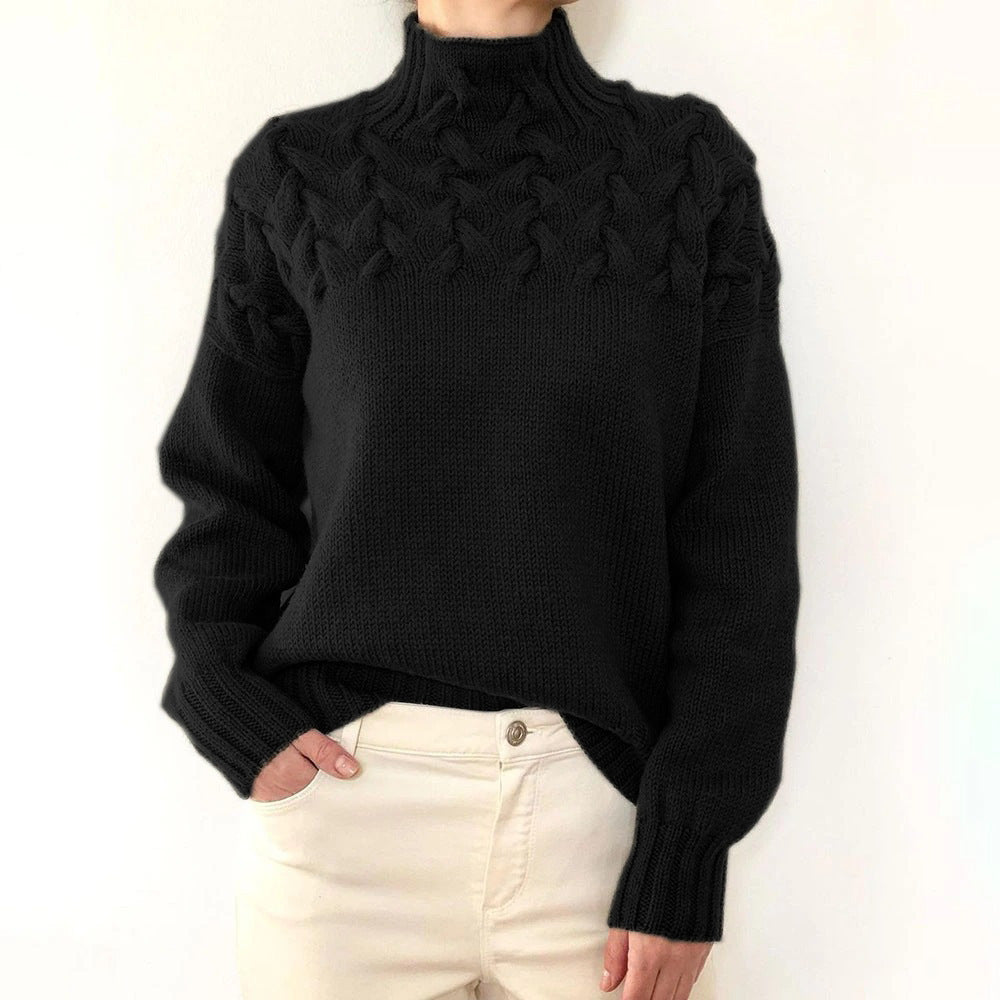 Elena – Varm Strikket Dame Rullekrave